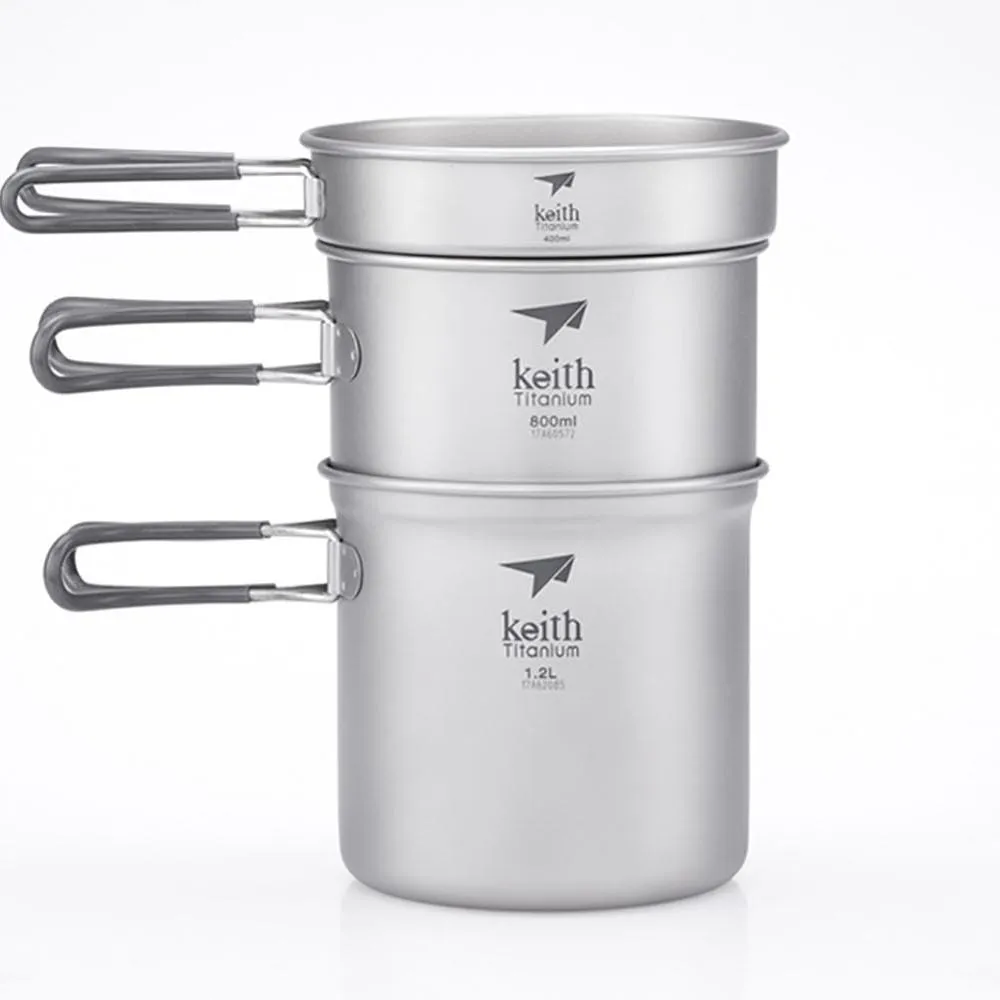 Authentic Get Popular Cheap Keith 3-Piece Titanium Pot and Pan Cook Set 1.2L Only This Week with affordable price, bottom price, 100% authentic guarantee!