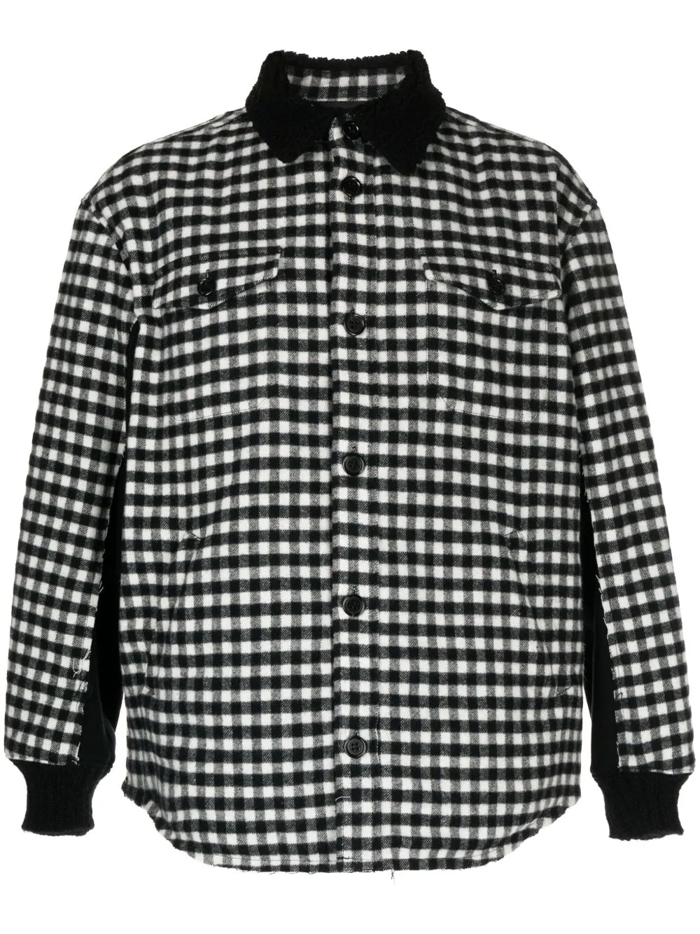 Gingham-Check Flannel Shirt Jacket winter jackets clearance