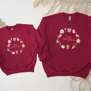 Girl Christmas Matching Sweatshirts pregnancy clothes clearance