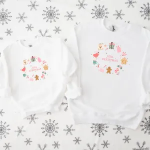 Girl Christmas Matching Sweatshirts pregnancy clothes clearance