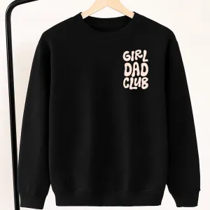 Girl Dad Club Pocket Logo Sweatshirt dads clothes cheap