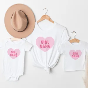 Girl Gang Heart Matching T-Shirts/Bodysuits maternity wear outlet