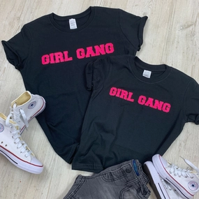 Girl Gang Varsity Mum & Girl Matching Tees (MRK X) discount mum dresses