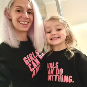 Girls Can Do Anything Vibe Matching Black Sweatshirts breastfeeding tops cheap