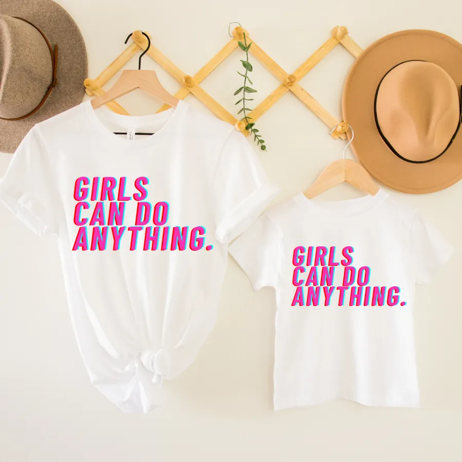 Girls Can Do Anything Vibe T-Shirts White