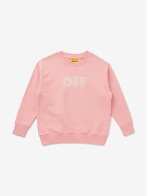 Mädchen Sweatshirt in Rosa eingefärbt