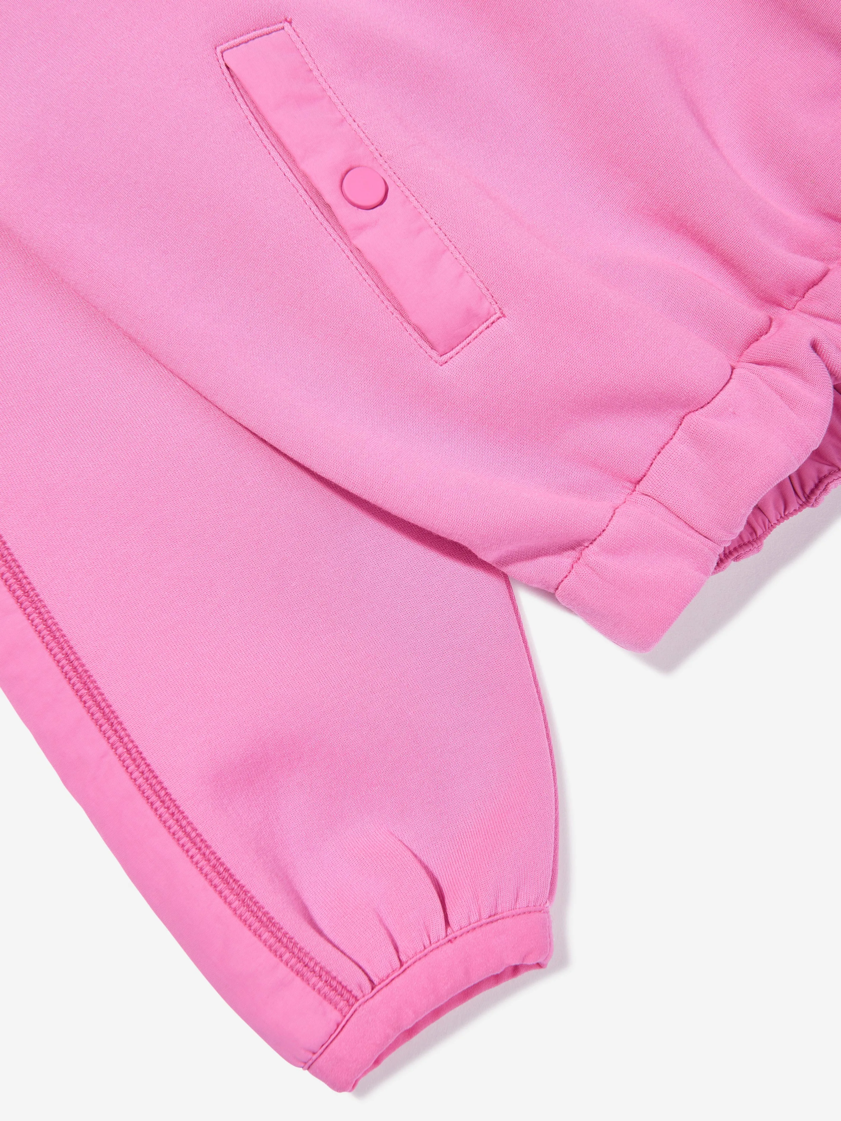 Mädchen Half Zip Hybrid Sweatshirt in Rosa