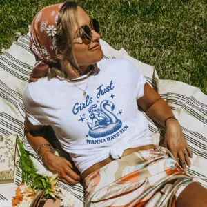 Girls Just Retro Graphic Women's T-shirt maternity dresses promo