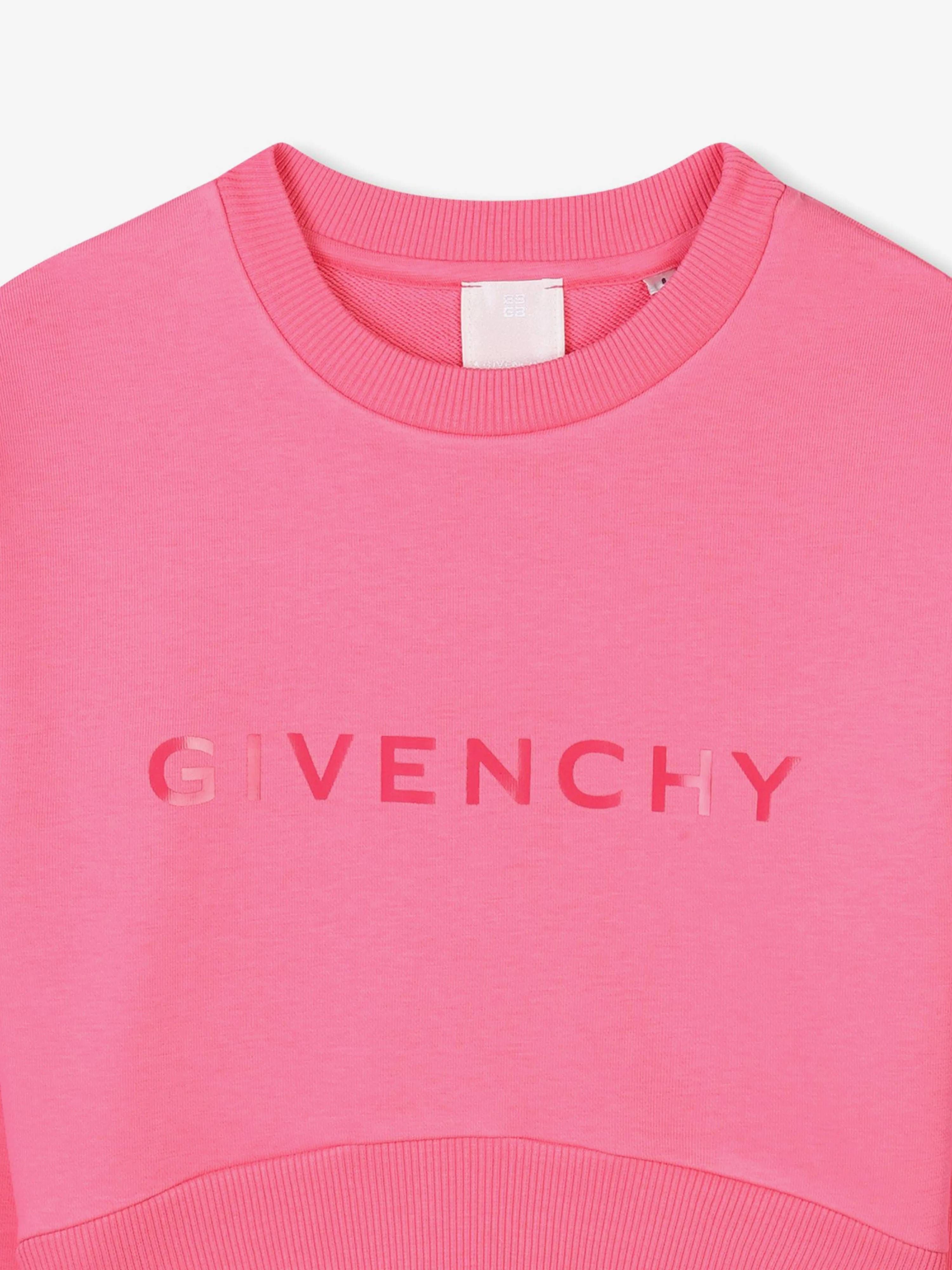 Mädchen Logo Print Sweatshirt in Rosa