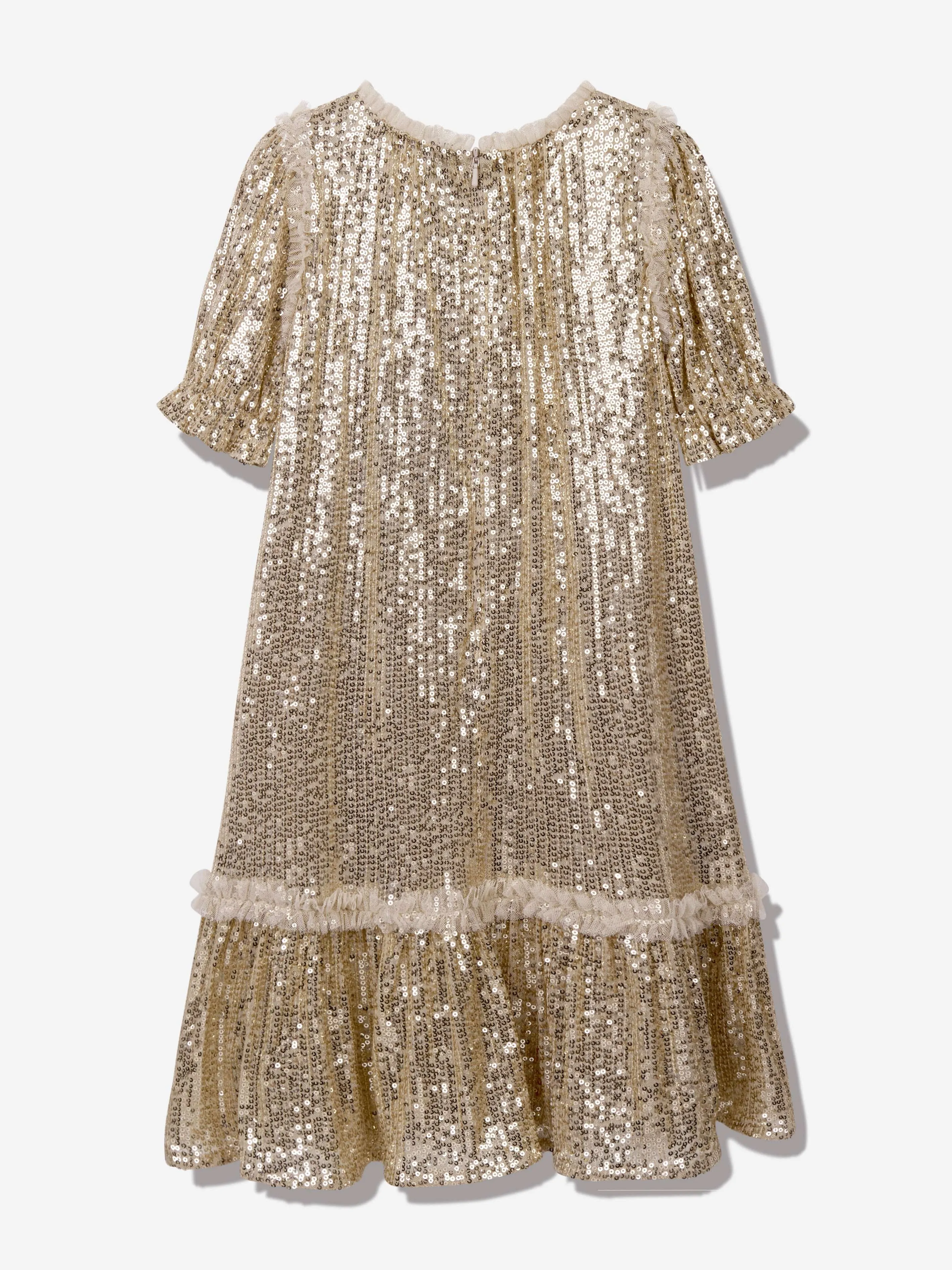Mädchen Glitzer Sternenlicht Kleid Rosa