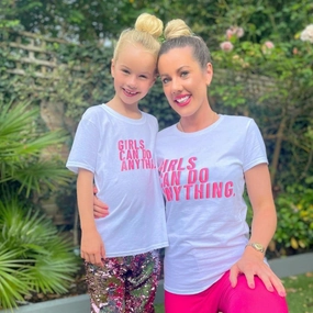 Girls Can Do Anything Vibe T-Shirts White discount mum dresses
