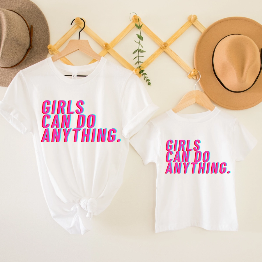 Girls Can Do Anything Vibe T-Shirts White