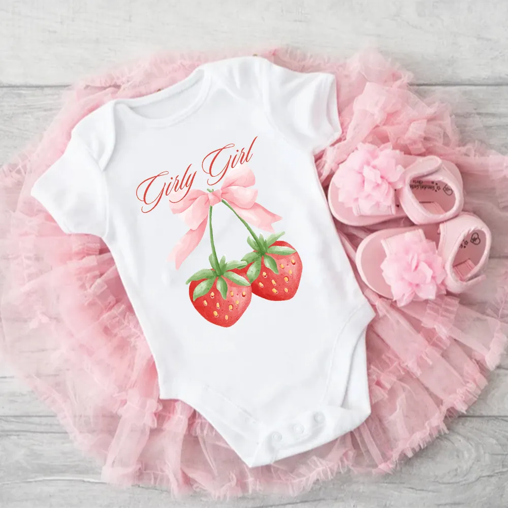 Girly Girl Coquette White Baby Vest cheap baby clothes online