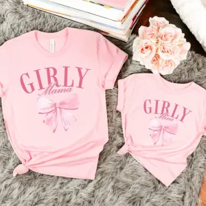 Girly Mama & Mini Coquette Bow T-Shirts- Cotton Pink nursing tops best deals