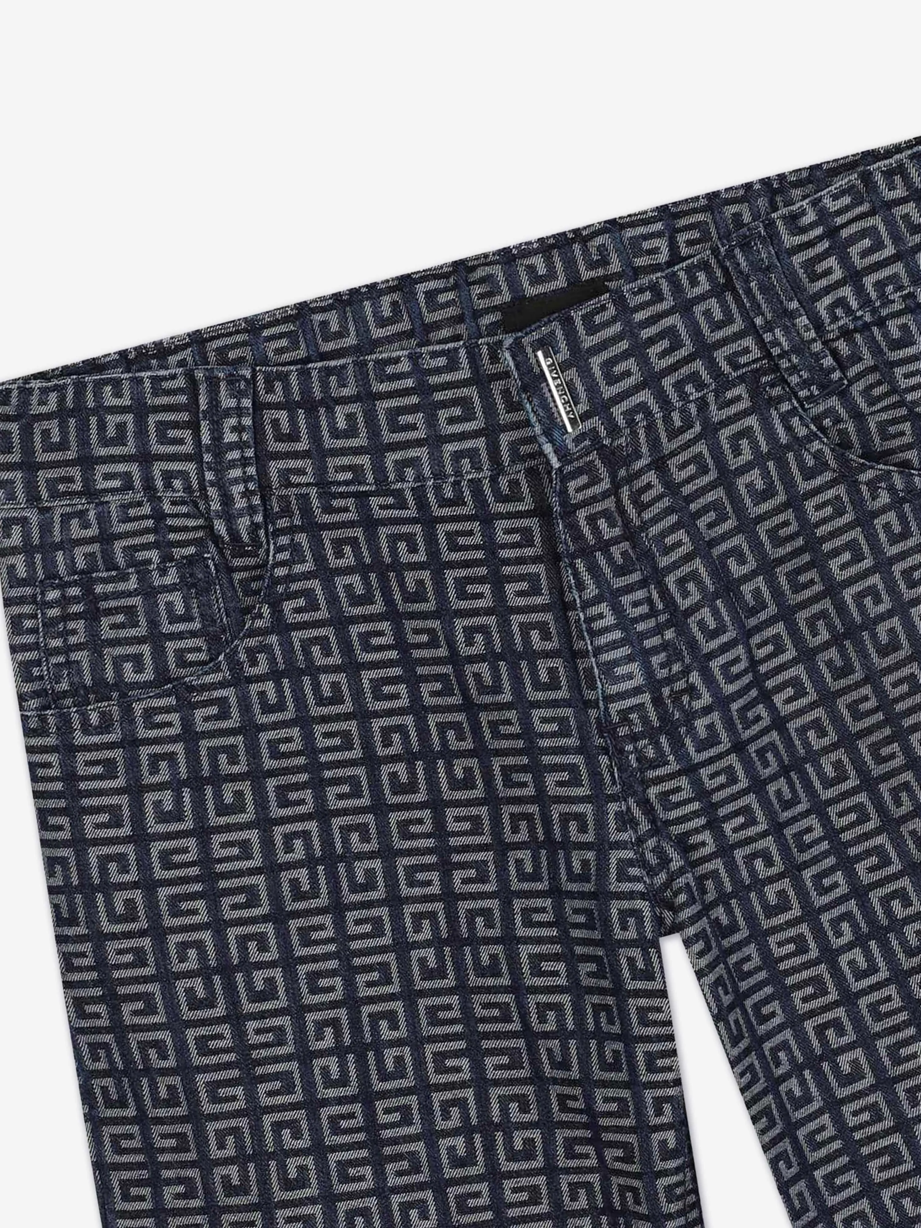 Givenchy Boys 4G Denim Shorts in Blau