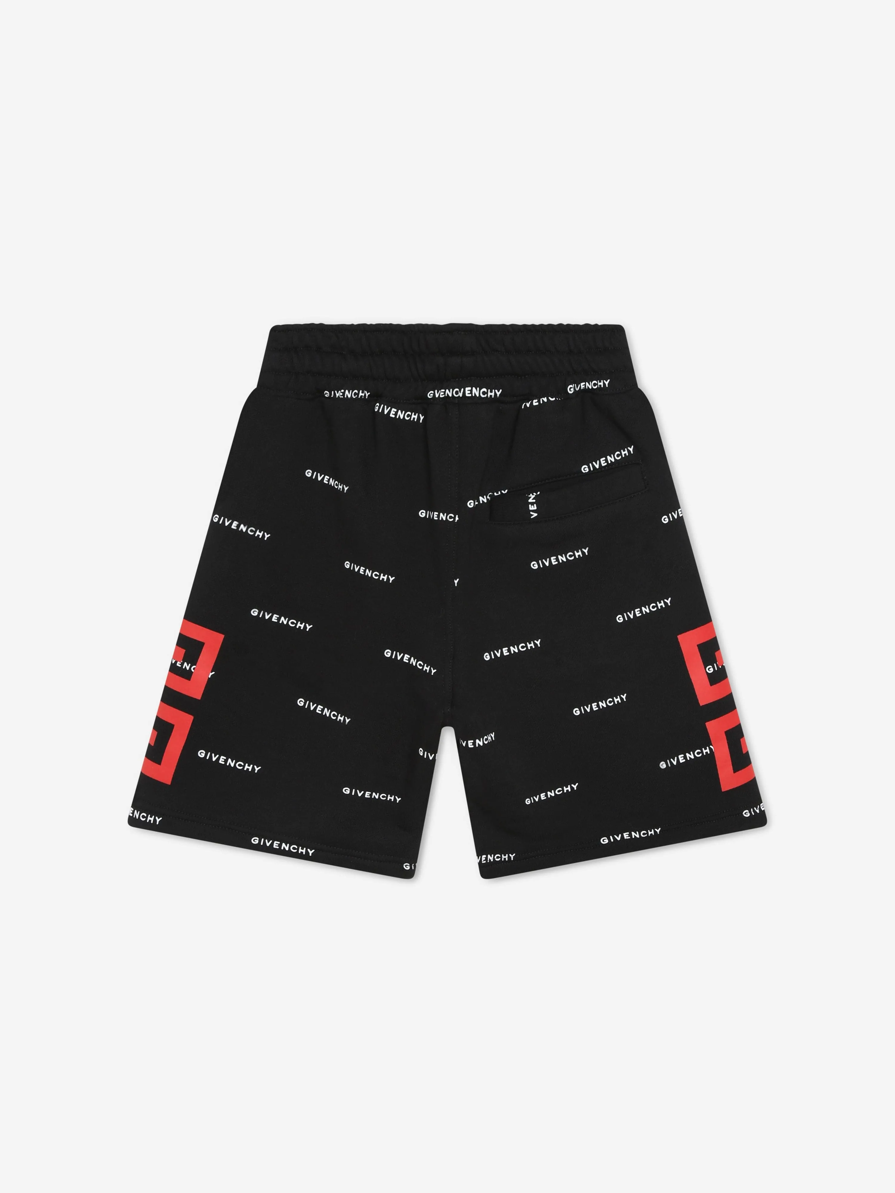 Givenchy Boys Logo Print Bermuda Shorts in Schwarz