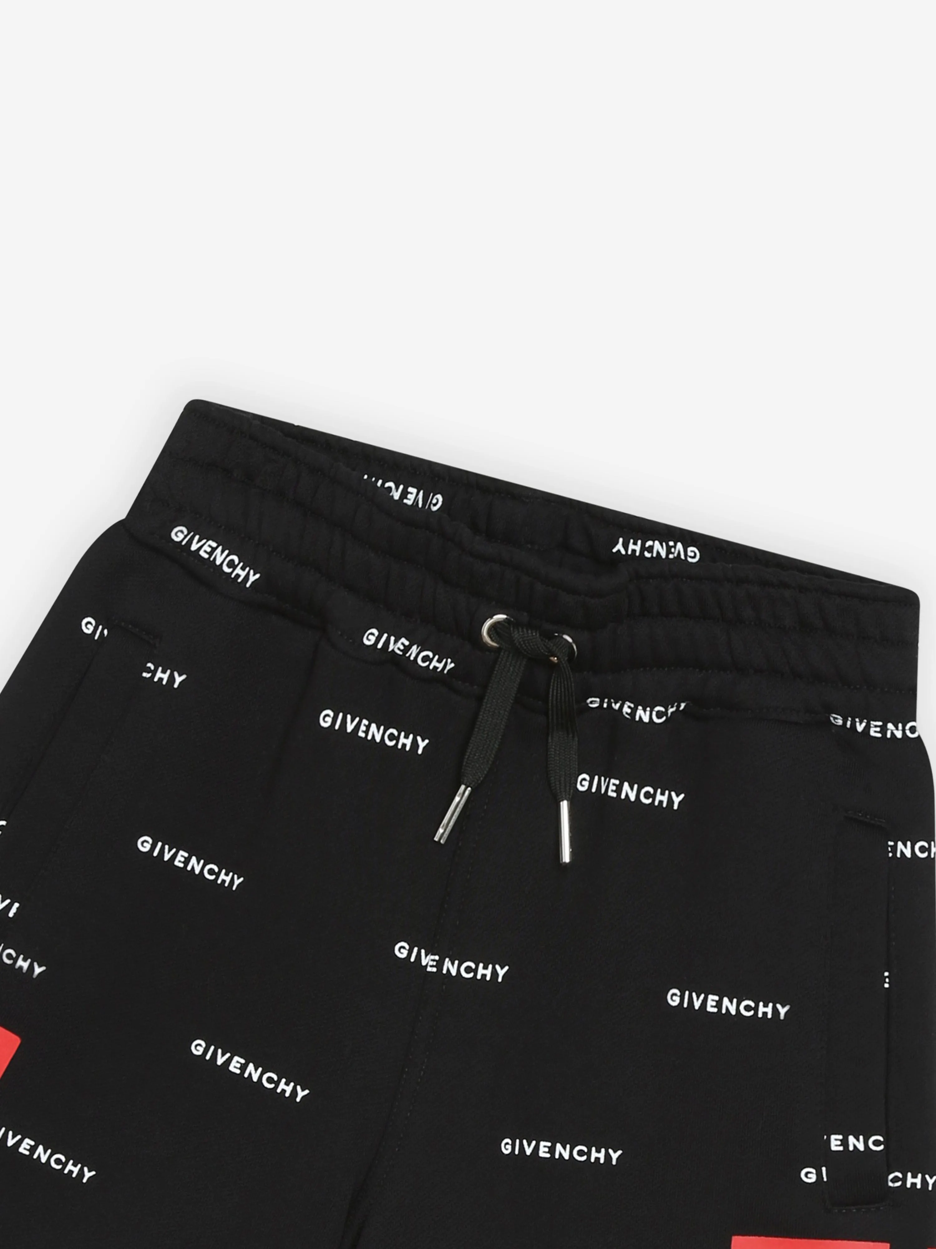 Givenchy Boys Logo Print Bermuda Shorts in Schwarz