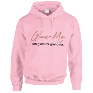 Glam-Ma Grandma Gold Hoodie (MRK X) Grandparent Clothing - grandma outfits sale