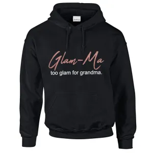 Glam-Ma Grandma Gold Hoodie (MRK X) Grandparent Clothing - grandma outfits sale