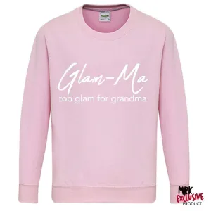 Glam-Ma Grandma Pastel Pink Sweater (MRK X) grandma outfits sale
