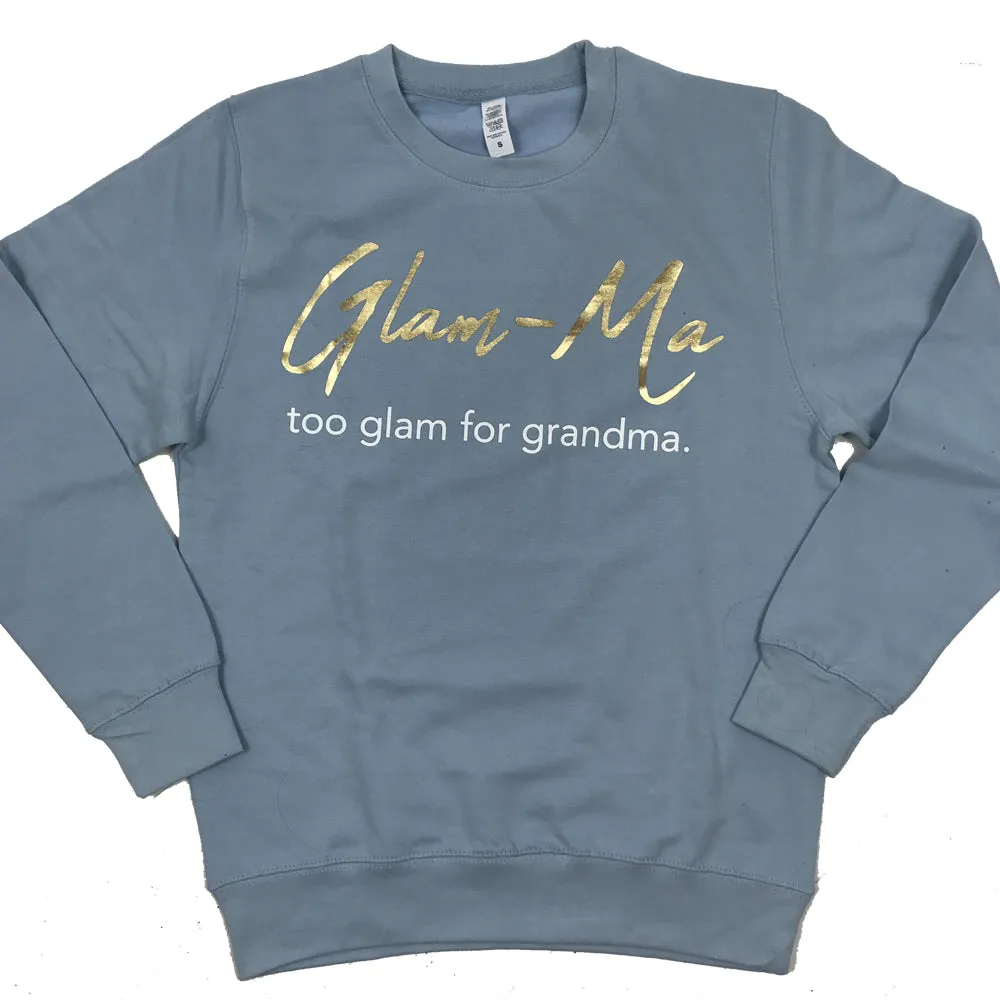 Glam-Ma Grandma Sky Blue Sweater (MRK X) grandma outfits sale