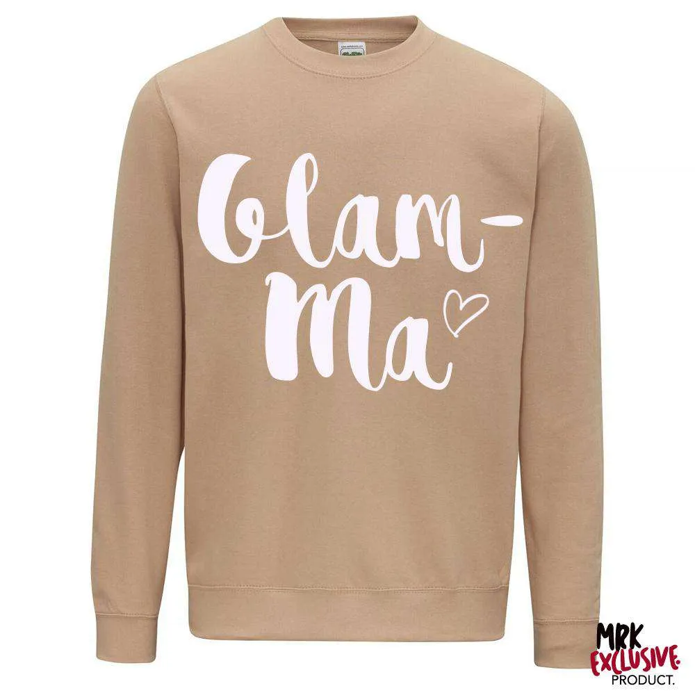 Glam-Ma SCRIPT Grandma Cream Sweater (MRK X) grandma outfits sale