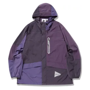 Gramicci x And Wander Women's Patchwork Wind Hoodie Multi Purple raincoats promo code