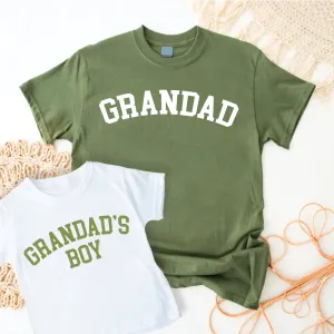 Grandad & Grandad's Boy College Matching T-Shirts Grandparent Clothing - grandma outfits sale