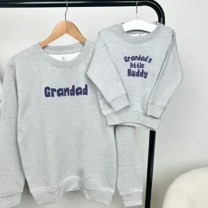 Grandad & Grandad's Little Buddy Matching Sweatshirts Grandparent Clothing - grandma outfits sale