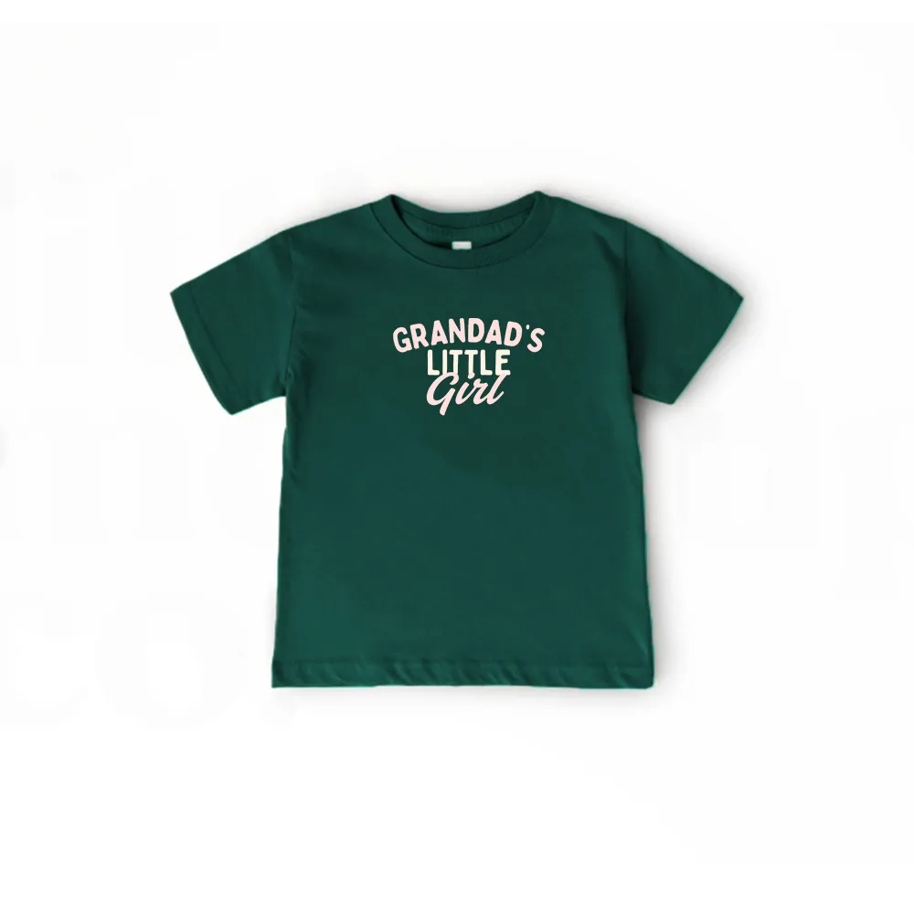 Grandad's Little Girl Kids T-Shirt Grandparent Clothing - grandma outfits sale