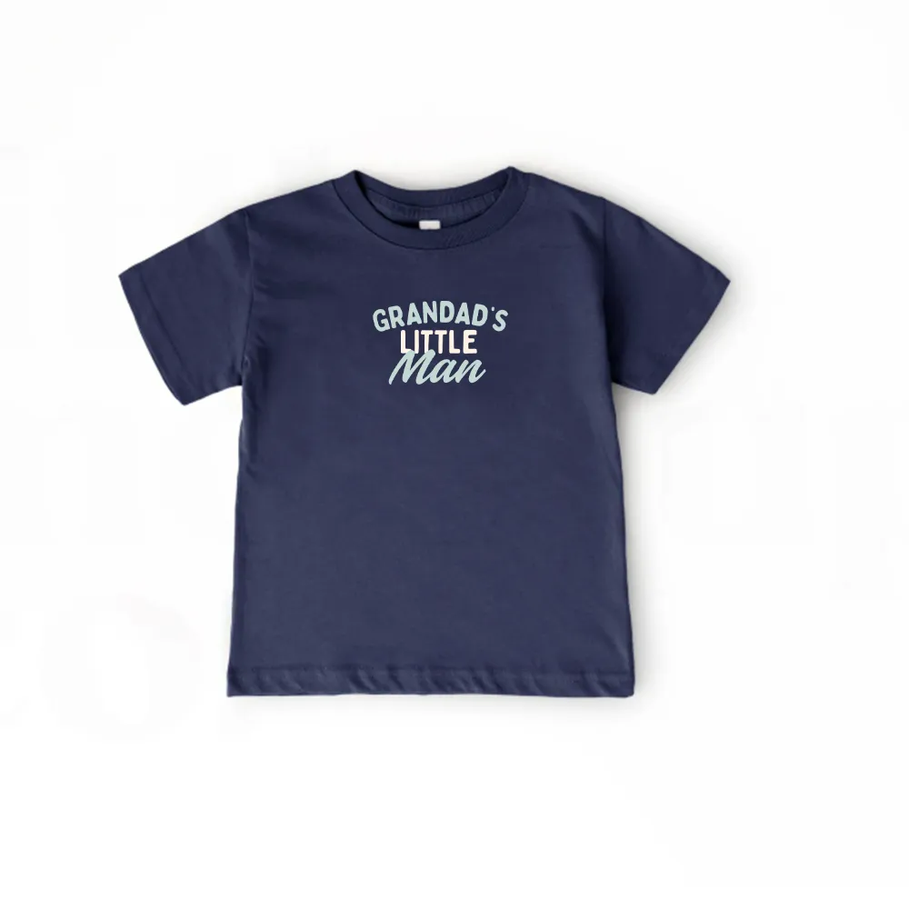 Grandad's Little Man Kids T-Shirt Grandparent Clothing - grandma outfits sale