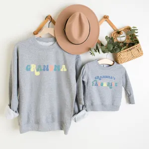 Grandma & Grandma's Favourite Matching Sweatshirts boys fashion clearance