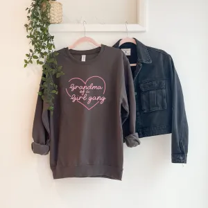 Grandma Of A Girl Gang Women's Charcoal Sweatshirt grandma outfits sale