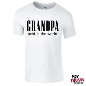 Grandpa Best In The World White Tee (MRK X) mens dad clothes online
