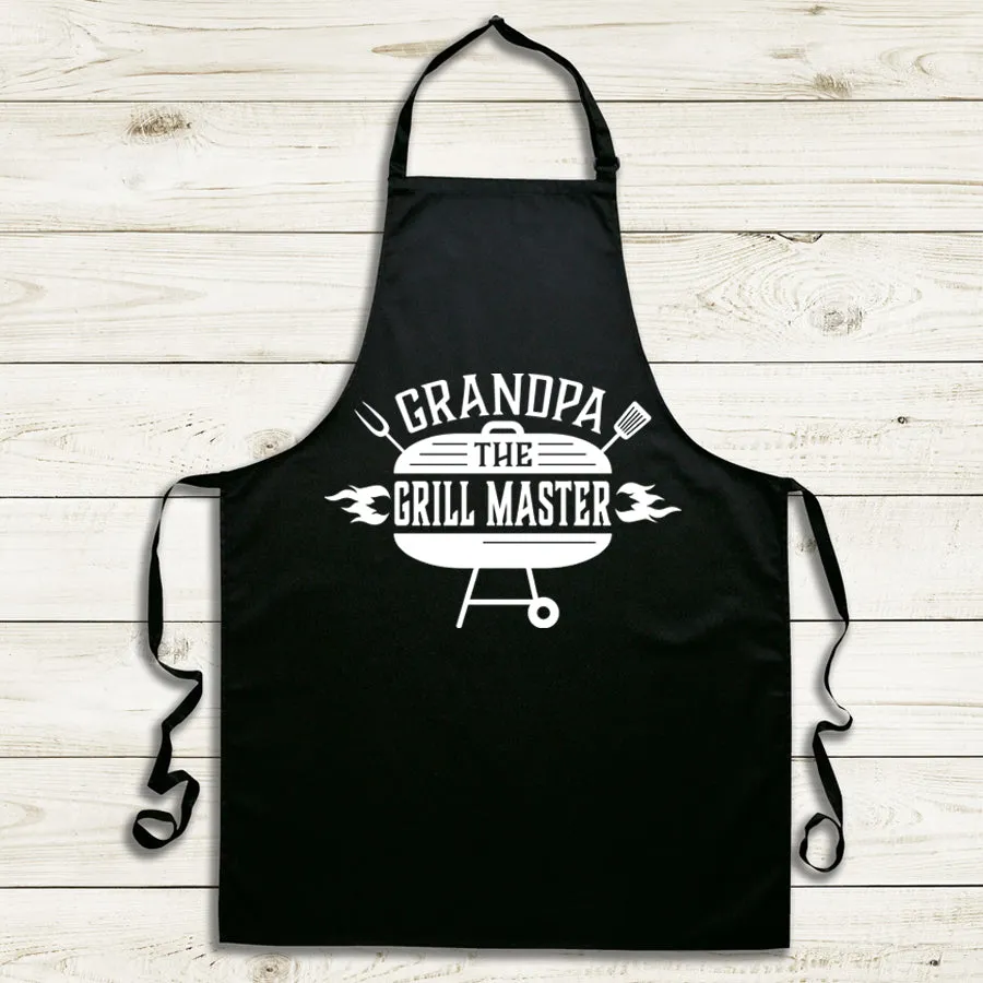 Grandpa Grill Master Black Apron Grandparent Clothing - grandma outfits sale