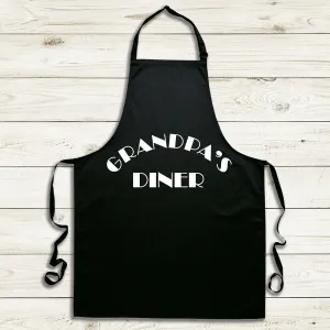 Grandpa's Diner Black Apron Grandparent Clothing - grandma outfits sale