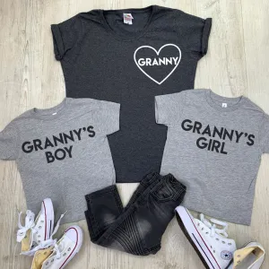 Granny & Granny's Boy & Girl Matching Tees (MRK X) Grandparent Clothing - senior fashion cheap