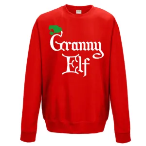 Granny Elf Red Sweatshirt (MRK X) grandma outfits sale