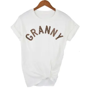 Granny Leopard T-Shirt (MRK X) Grandparent Clothing - senior fashion cheap
