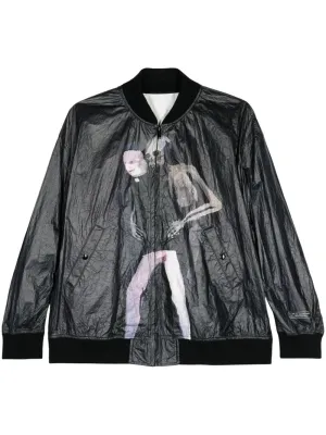 Graphic-Print Bomber Jacket winter jackets clearance