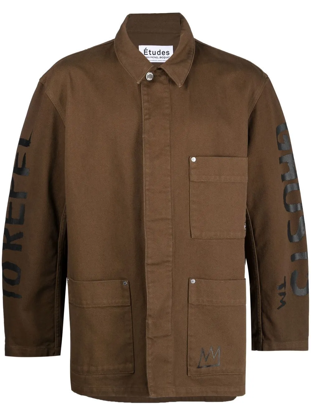 Graphic-Print Denim Jacket winter jackets clearance