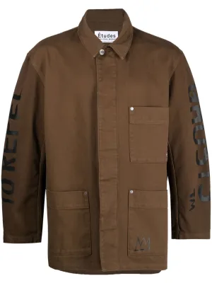 Graphic-Print Denim Jacket winter jackets clearance
