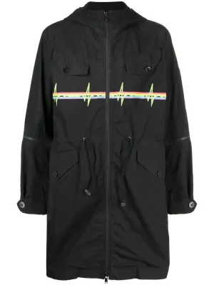 Graphic-Print Hooded Parka winter jackets clearance