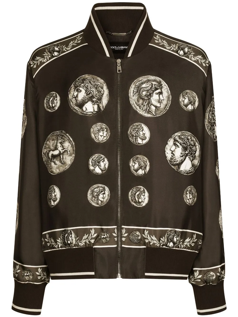 Graphic-Print Long-Sleeved Jacket winter jackets clearance