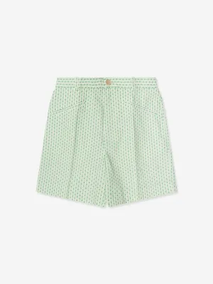 Gucci Boys Gestreifte Bermuda-Shorts in Grün