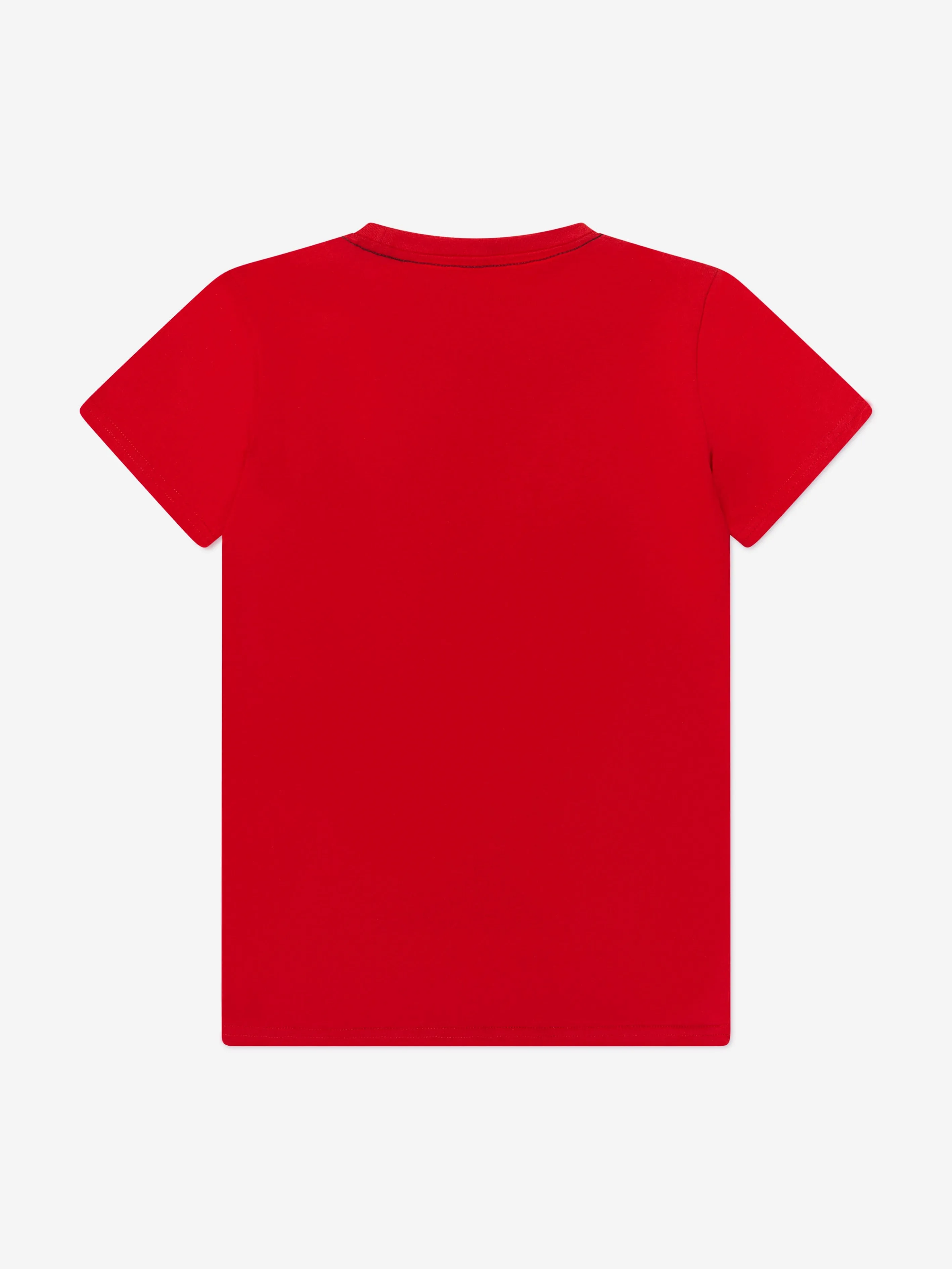 Guess Boys Logo Print T-Shirt in Rot
