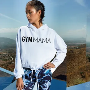 Gym Mama Big Logo Cropped Hoodie (MRK X) mum clothes cheap