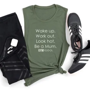 Gym Mama Wake Up Work Out Muscle Tank maternity dresses promo