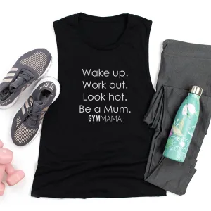 Gym Mama Wake Up Work Out Muscle Tank maternity dresses promo