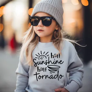 Half Tornado Half Sunshine Sweatshirt boys fashion clearance